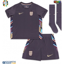 Otroški Nogometni dresi Anglija Gostujoči EP 2024 Kratek Rokav (+ Kratke hlače)